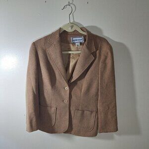 Vintage Bobbie Brooks Camel Brown Womens Blazer 9/10